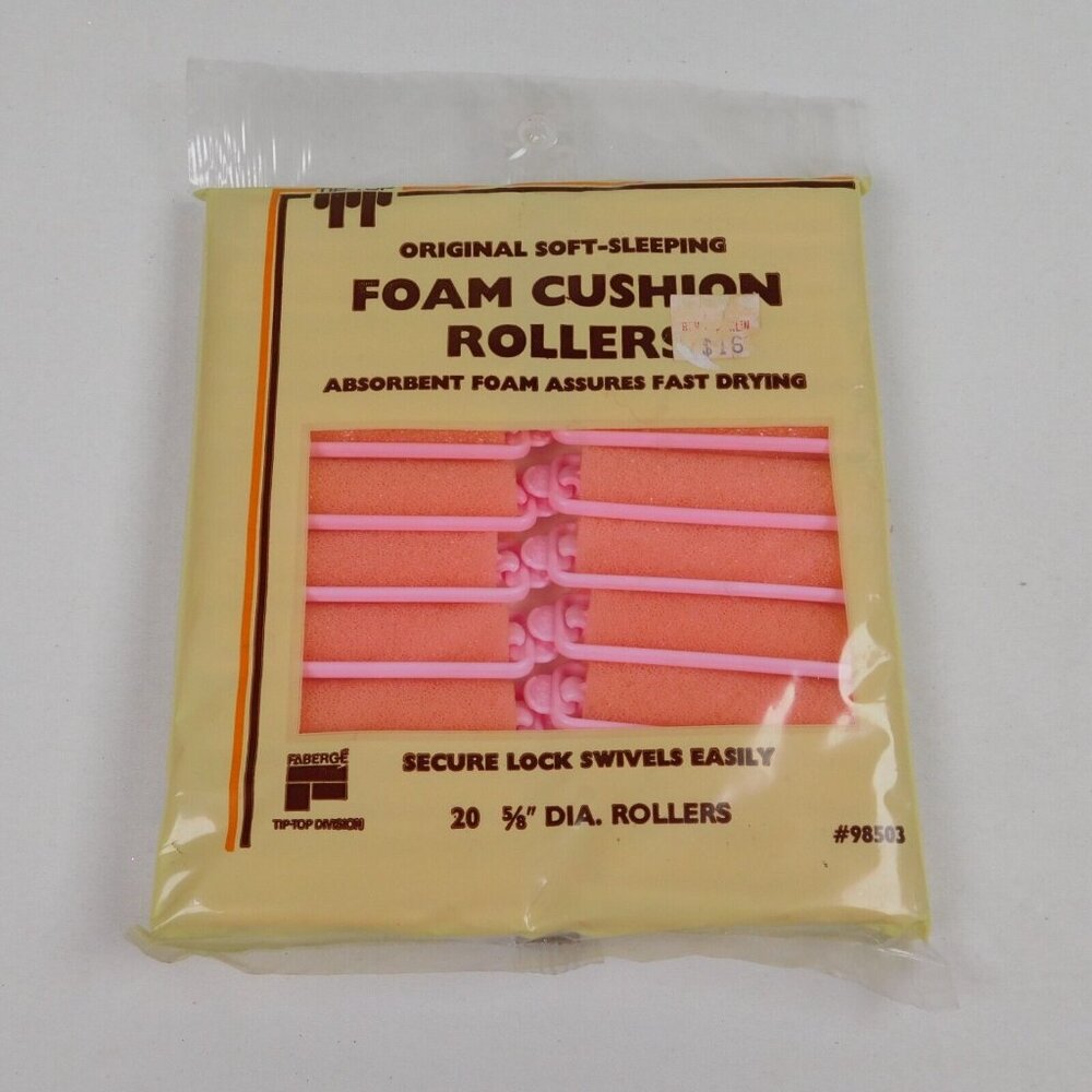 Tip Top Original Soft-Sleeping Foam Cushion Roller Qty 20 Pink 5/8" Dia. New NOS